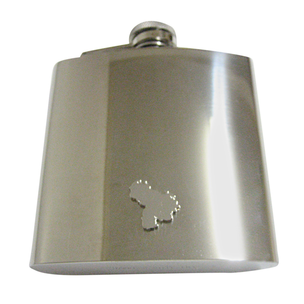 Venezuela Map Shape 6oz Flask